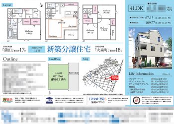 新築分譲住宅 マイソク（東京都大田区）