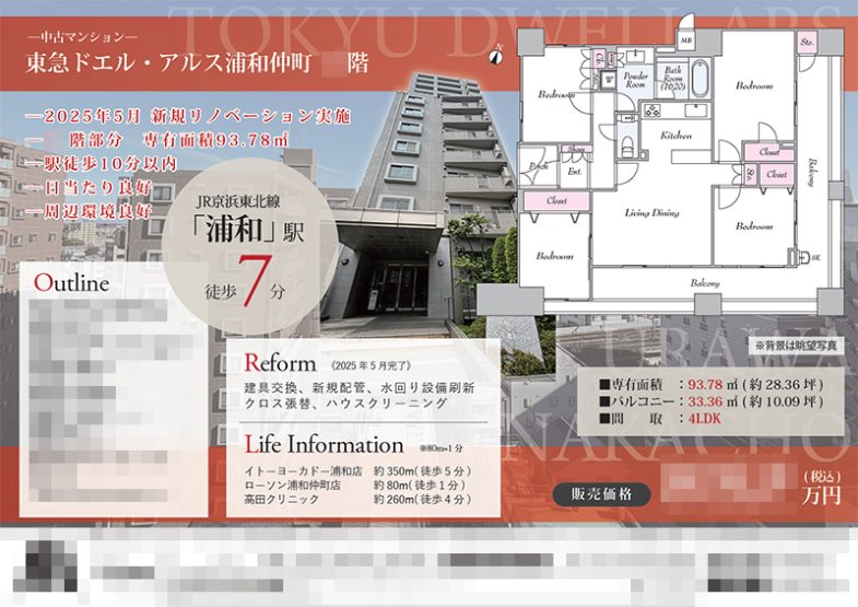 中古マンション マイソク（埼玉県さいたま市浦和区）