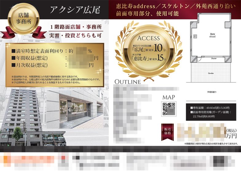 売店舗・事務所 マイソク（東京都渋谷区）