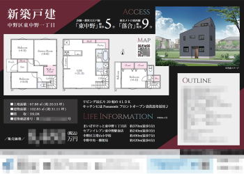 新築一戸建（建売1棟） マイソク（東京都中野区）