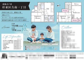 新築連棟式戸建（建売1棟） マイソク（東京都杉並区）