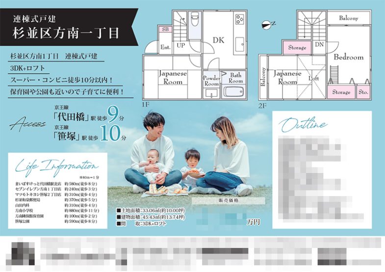 新築連棟式戸建（建売1棟） マイソク（東京都杉並区）