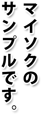 マイソクのサンプルです。