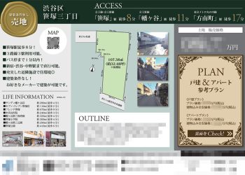 土地 マイソク（東京都渋谷区）