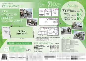 土地 マイソク（東京都荒川区）