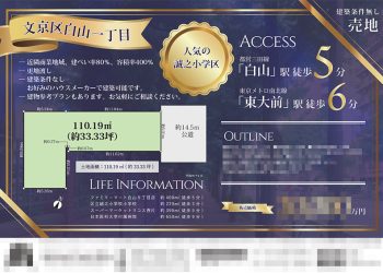 土地 マイソク（東京都文京区）