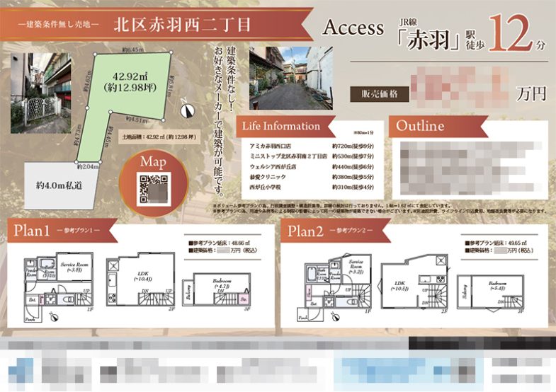 土地 マイソク（東京都北区）