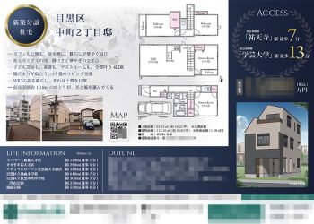 新築一戸建（建売1棟） マイソク（東京都目黒区）