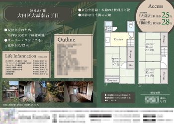 中古連棟式戸建 マイソク（東京都大田区）